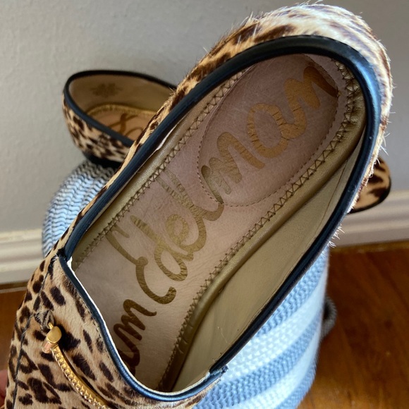 Sam Edelman Leopard print calf hair loafers - Picture 3 of 8